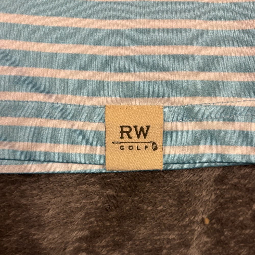 Rorie Whelan Golf Striped Lightweight Polo Shirt. Men's XXL - Picture 3 of 5